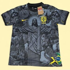 Nike Brazil Graphic Jersey - Black and Yellow